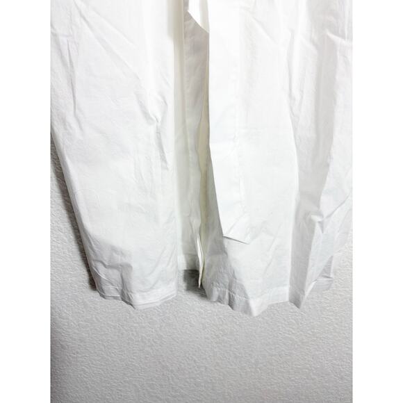 NWT J. Crew Patch-Pocket Cotton White Poplin Shirtdress Size 14 Lightweight - Picture 10 of 14
